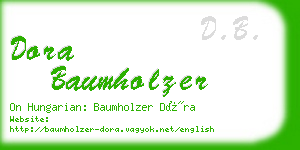 dora baumholzer business card